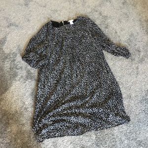 H&M long sleeve knee length lined dress